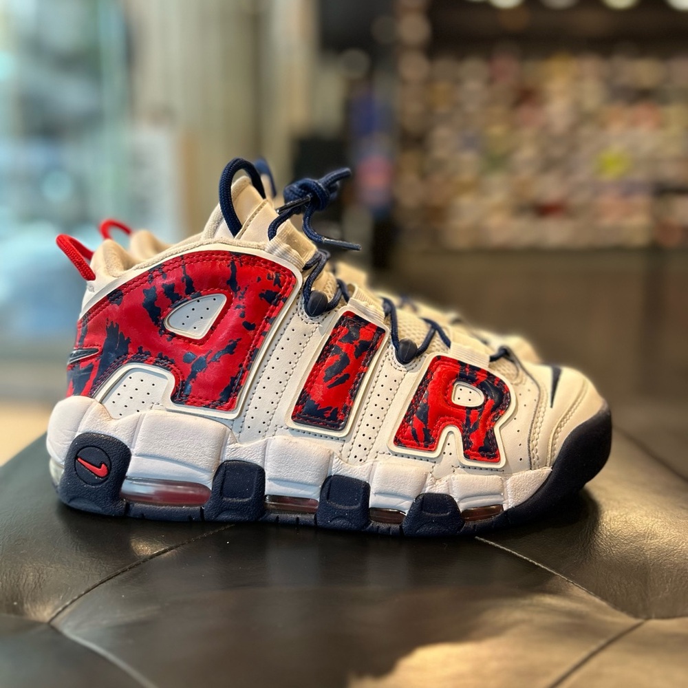 Nike Air More Uptempo Red Camo Size 8.5 Men Shoes